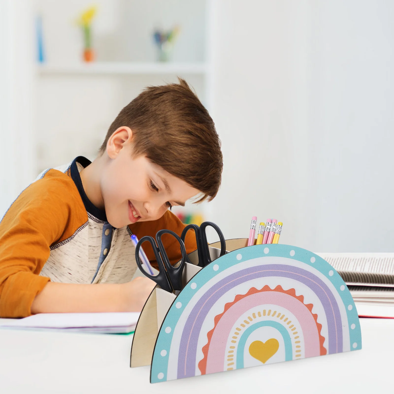 Wooden Pen Holder Rainbow Desk Organizer For Office School Supplies Storage Pencil Holder For Desk Art Organizer
Wooden Pen Holder Rainbow Desk Organizer For Office School Supplies Storage Pencil Holder For Desk Art Organizer