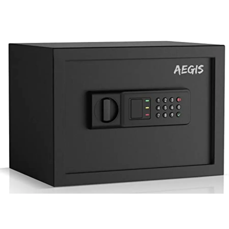 Home/Office electronic safe box, heavy duty steel, black, silent access anti-theft alarm, compact wall/floor mount design
Home/Office electronic safe box, heavy duty steel, black, silent access anti-theft alarm, compact wall/floor mount design