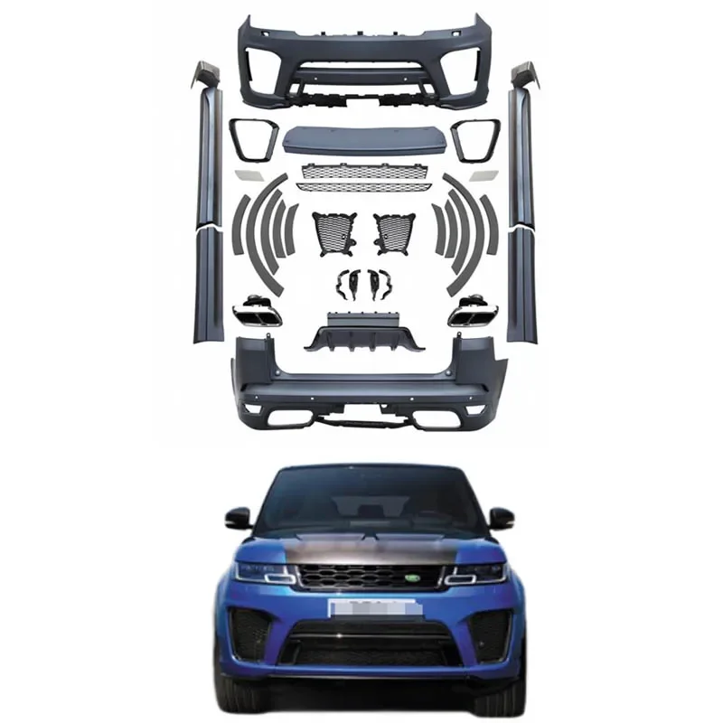 Car Body Kit for Range Rover Sport to 2018-2022 SVR Style Body Kit Old to New Retrofit Auto Bumpers Side Skirts Fender Flares
Car Body Kit for Range Rover Sport to 2018-2022 SVR Style Body Kit Old to New Retrofit Auto Bumpers Side Skirts Fender Flares