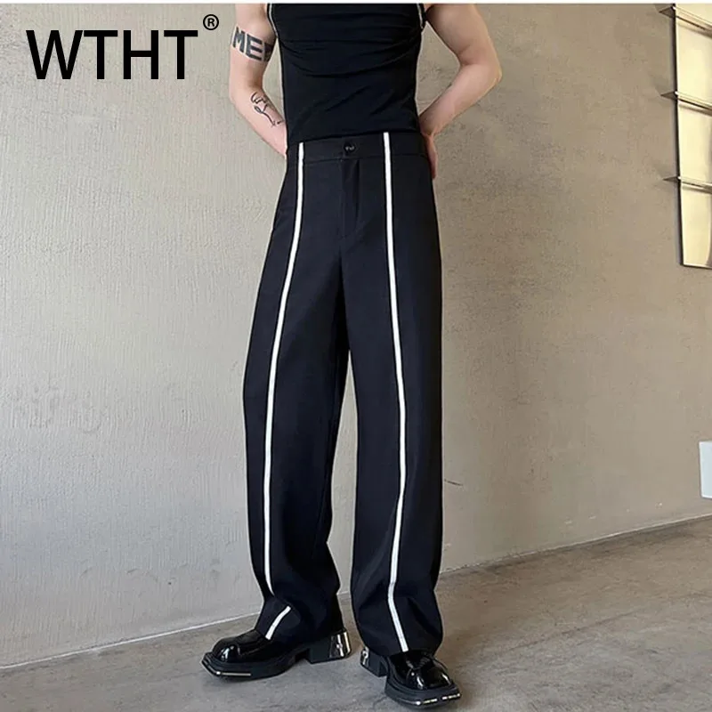 WTHT Trendy Men's Striped Contrast Color Design Casual Pants Vintage 2025 Summer High-waisted Wide Leg Trousers Male 2A1352
WTHT Trendy Men's Striped Contrast Color Design Casual Pants Vintage 2025 Summer High-waisted Wide Leg Trousers Male 2A1352