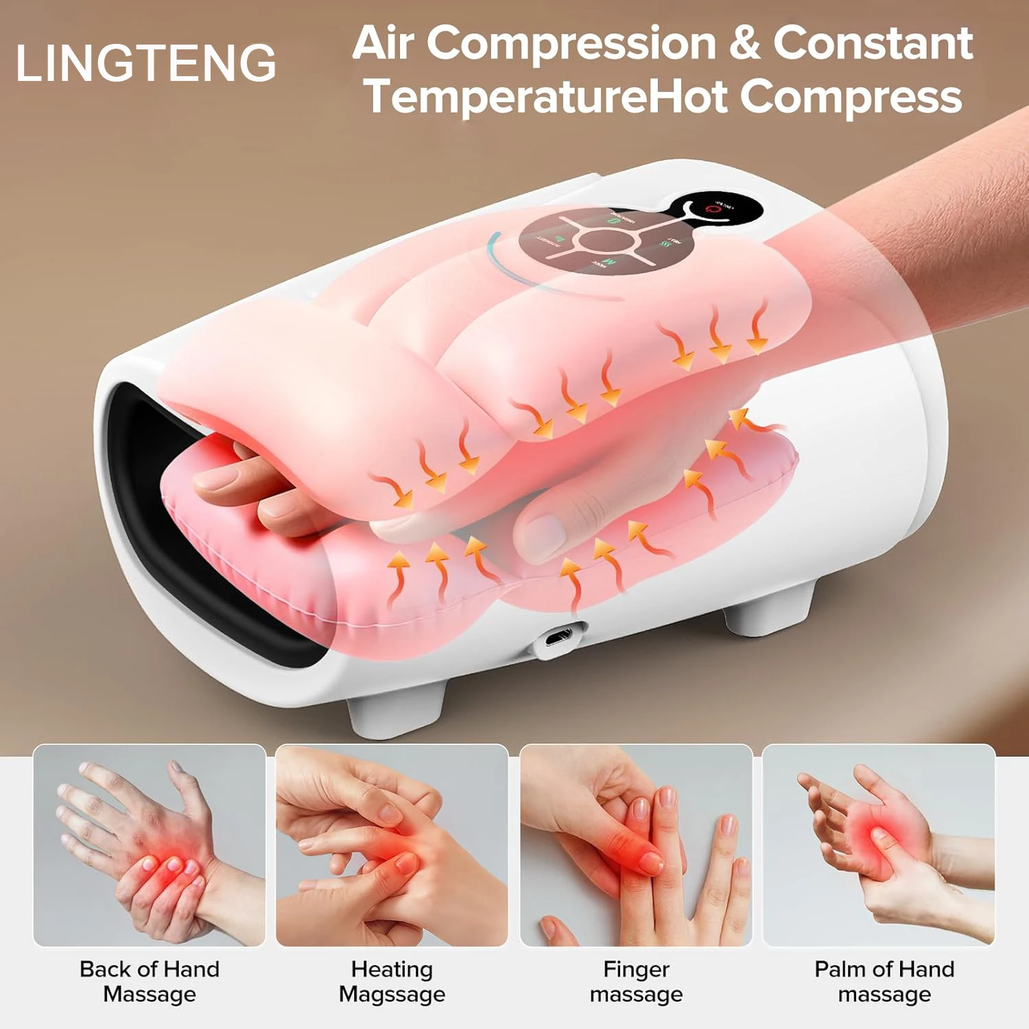 LINGTENG Hand massager, a Mother's Day gift or birthday gift for mom, hand massager with heating and pressure functions, wireless and cord-free hand massager, suitable for arthritis and carpal tunnel syndrome
LINGTENG Hand massager, a Mother's Day gift or birthday gift for mom, hand massager with heating and pressure functions, wireless and cord-free hand massager, suitable for arthritis and carpal tunnel syndrome