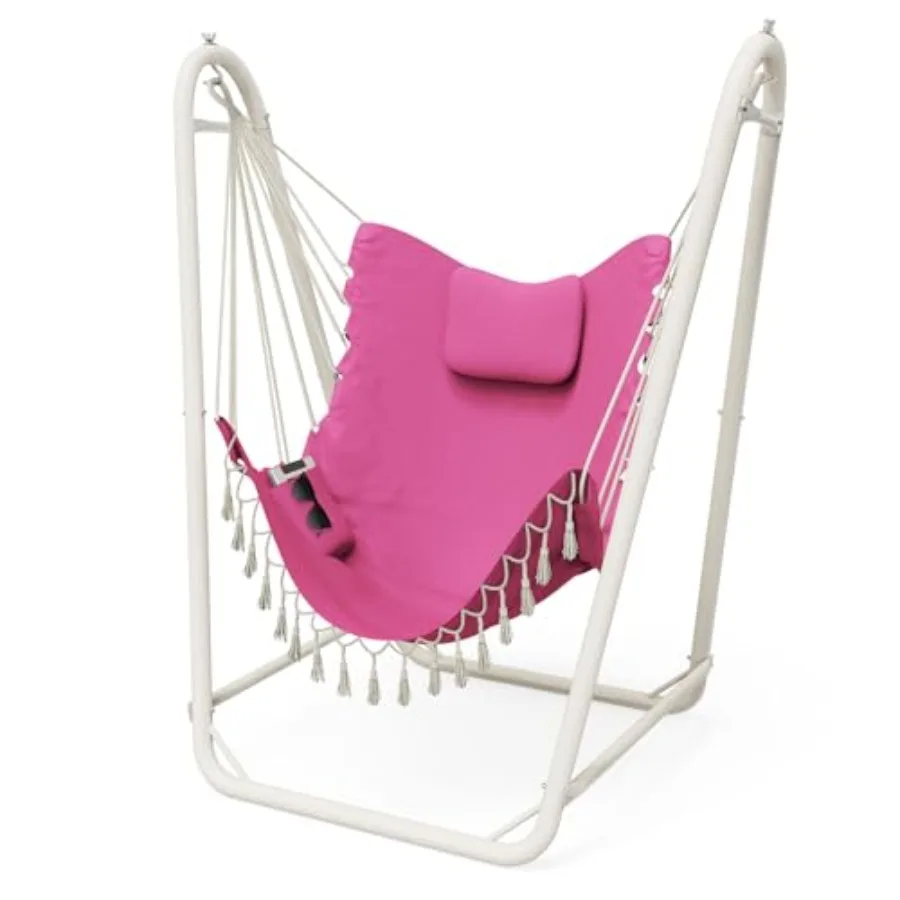 Hammock Chair with Stand for Indoor Outdoor Use, Heavy-Duty Steel Frame, Pink, Max Load 350 lbs, Includes Hammock Chair
Hammock Chair with Stand for Indoor Outdoor Use, Heavy-Duty Steel Frame, Pink, Max Load 350 lbs, Includes Hammock Chair