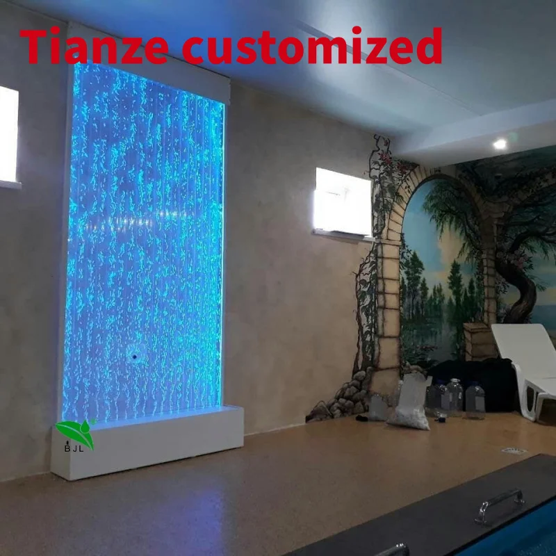 (Customized) Floor standing acrylic dancing water fountain bubble panel wall with multi colors led light
(Customized) Floor standing acrylic dancing water fountain bubble panel wall with multi colors led light