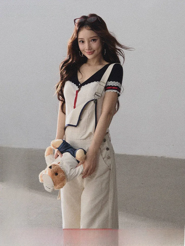 LulusMiracle American Sweet Bean Summer New Style Casual Denim Overalls Youthful Feeling Loose Fit Cotton Straight Leg Jeans
LulusMiracle American Sweet Bean Summer New Style Casual Denim Overalls Youthful Feeling Loose Fit Cotton Straight Leg Jeans