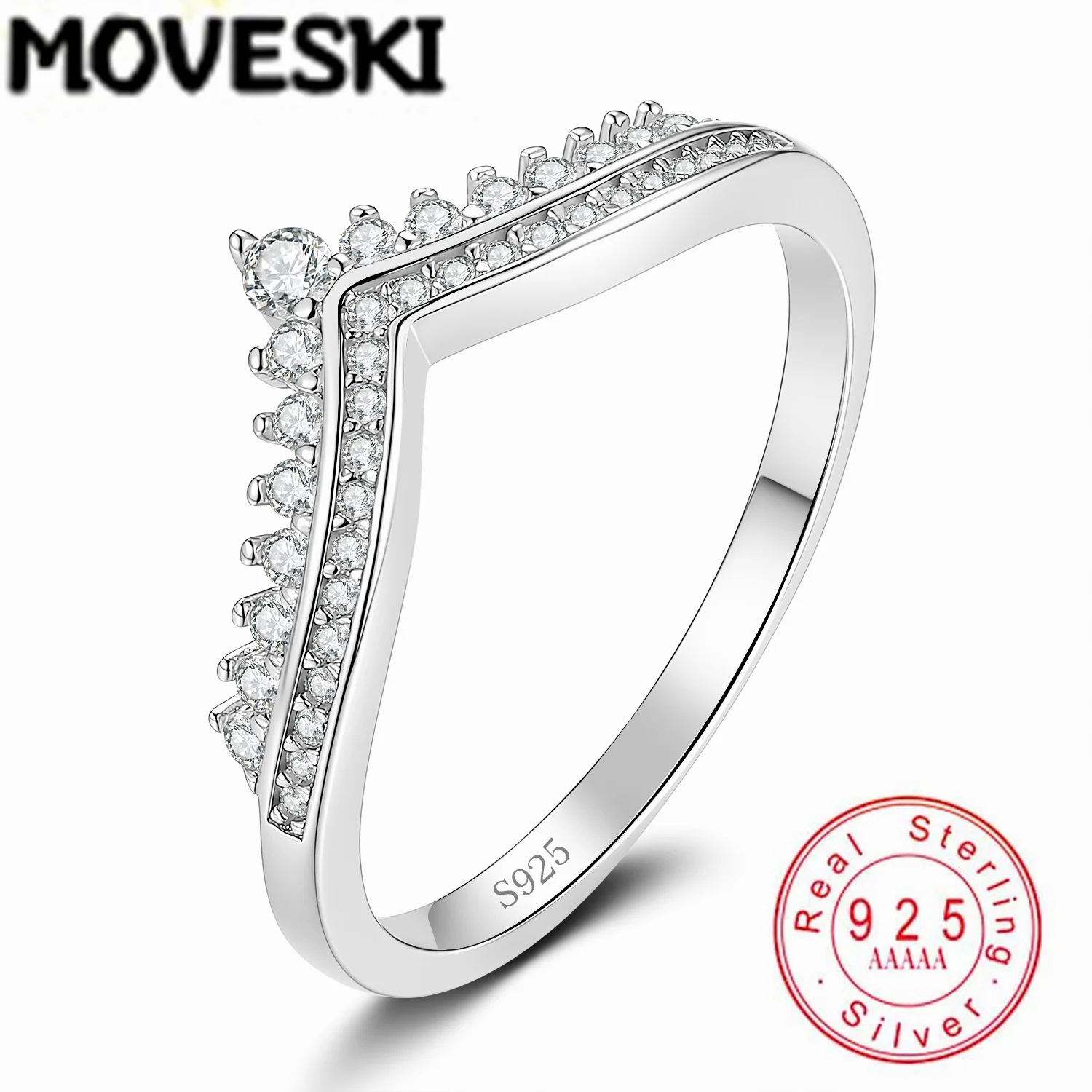MOVESKI 925 Sterling Silver Moissanite V-Shaped Curved Wedding Band Stackable Half Eternity Ring for Women
MOVESKI 925 Sterling Silver Moissanite V-Shaped Curved Wedding Band Stackable Half Eternity Ring for Women