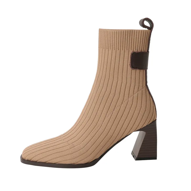 2025 Knitted Women Boots Elastic Sock Boots Ankle-shaped High Heels Sexy Modern Boots Made of Genuine Leather
2025 Knitted Women Boots Elastic Sock Boots Ankle-shaped High Heels Sexy Modern Boots Made of Genuine Leather