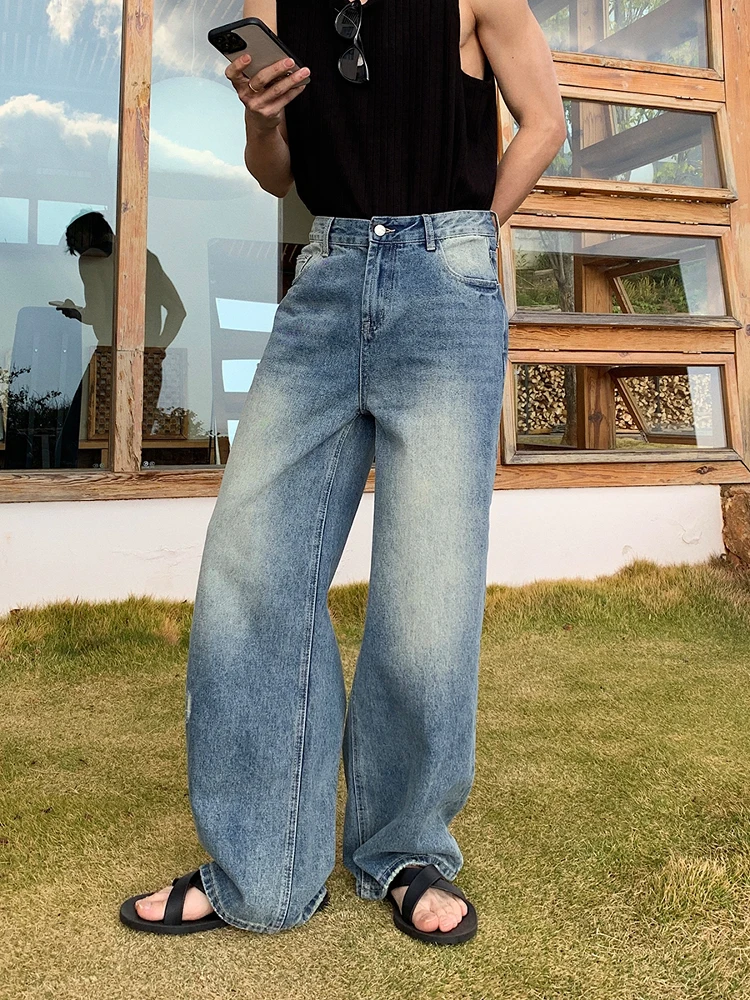 Hualun Blue Jeans Men's Summer New Sle Loose Straight Leg Pants Korean Version Casual Faionable Cotton Polyester Blend
Hualun Blue Jeans Men's Summer New Sle Loose Straight Leg Pants Korean Version Casual Faionable Cotton Polyester Blend