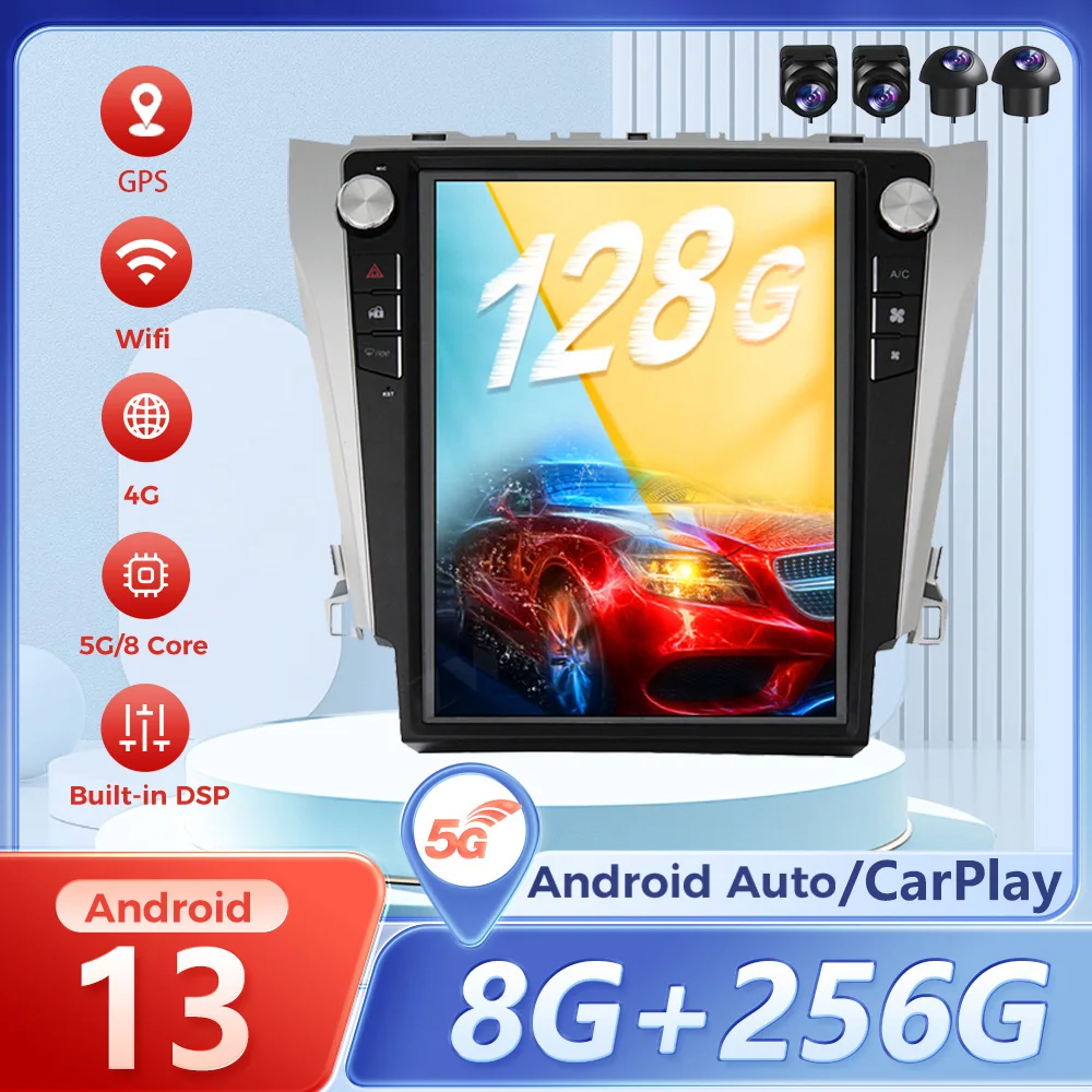 Автомобильный мультимедийный плеер с вертикальным экраном Android 13.0 для Toyoya Camry 2012-2016, GPS-навигация, радио, аудио, стерео головное устройство
Автомобильный мультимедийный плеер с вертикальным экраном Android 13.0 для Toyoya Camry 2012-2016, GPS-навигация, радио, аудио, стерео головное устройство