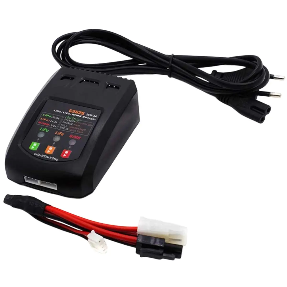 Зарядное устройство HOT-TE3025 25W/3A Mini Balance Charger для аккумуляторов LiPo/NiMH 7.4V-11.1V 2-3S для радиоуправляемых моделей машин, стандарт EU
Зарядное устройство HOT-TE3025 25W/3A Mini Balance Charger для аккумуляторов LiPo/NiMH 7.4V-11.1V 2-3S для радиоуправляемых моделей машин, стандарт EU