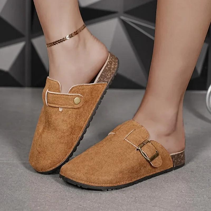 Shoes for Women 2025 Closed Toe Women's Slippers Fashion Belt Buckle Casual Slippers Women New Outdoor Best Seller Flat Slippers
Shoes for Women 2025 Closed Toe Women's Slippers Fashion Belt Buckle Casual Slippers Women New Outdoor Best Seller Flat Slippers