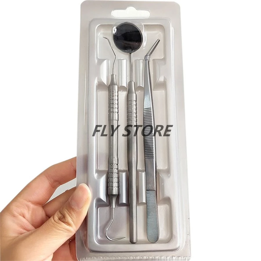 3Pcs Dental Mouth Mirror Stainless Steel Tweezers Elbow Probe Dentist Instrument Teeth Cleaning Whitening Dentistry Tools
3Pcs Dental Mouth Mirror Stainless Steel Tweezers Elbow Probe Dentist Instrument Teeth Cleaning Whitening Dentistry Tools
