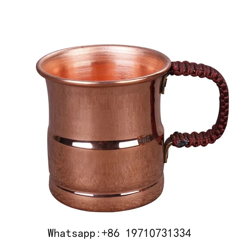 Handcrafted Pure Copper Beer Milk Mug Weave Handle Thickened Moscow Water Mule 400 ml Breakfast Cup Moscow Drinkware Tableware
Handcrafted Pure Copper Beer Milk Mug Weave Handle Thickened Moscow Water Mule 400 ml Breakfast Cup Moscow Drinkware Tableware