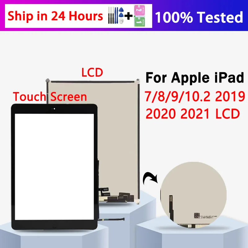 Сенсорный ЖК-экран для Apple iPad 10,2 2019 2020 2021, Ipad 7, 8 9 A2197 A2428 A2603, дигитайзер сенсорного экрана в сборе
Сенсорный ЖК-экран для Apple iPad 10,2 2019 2020 2021, Ipad 7, 8 9 A2197 A2428 A2603, дигитайзер сенсорного экрана в сборе