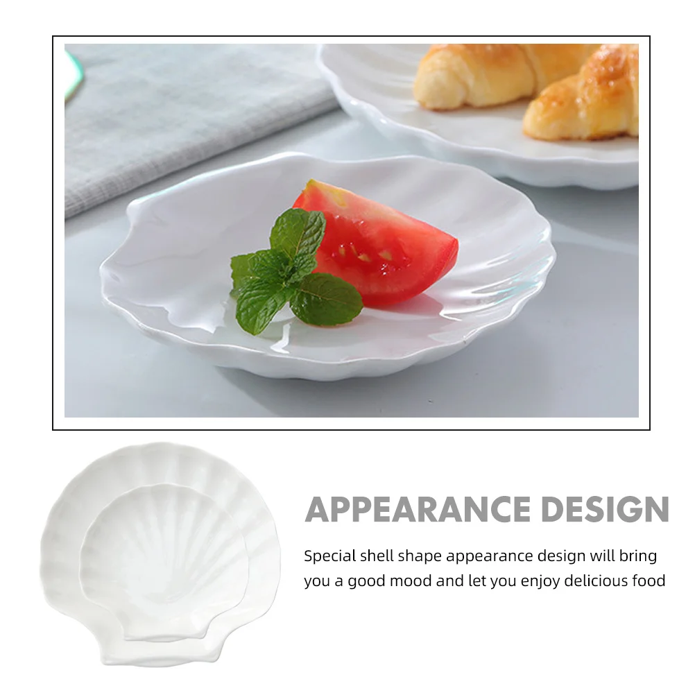 2Pcs Ceramic Shell-Shaped Dessert Plates Premium Food-Safe Dishware for Home Dining Pasta Pizza Salad Sushi Multi-Function
2Pcs Ceramic Shell-Shaped Dessert Plates Premium Food-Safe Dishware for Home Dining Pasta Pizza Salad Sushi Multi-Function