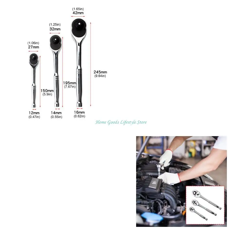 E74E 3Pcs Ratcheting Wrench Set Practical Construction For Mechanics And DIY
E74E 3Pcs Ratcheting Wrench Set Practical Construction For Mechanics And DIY