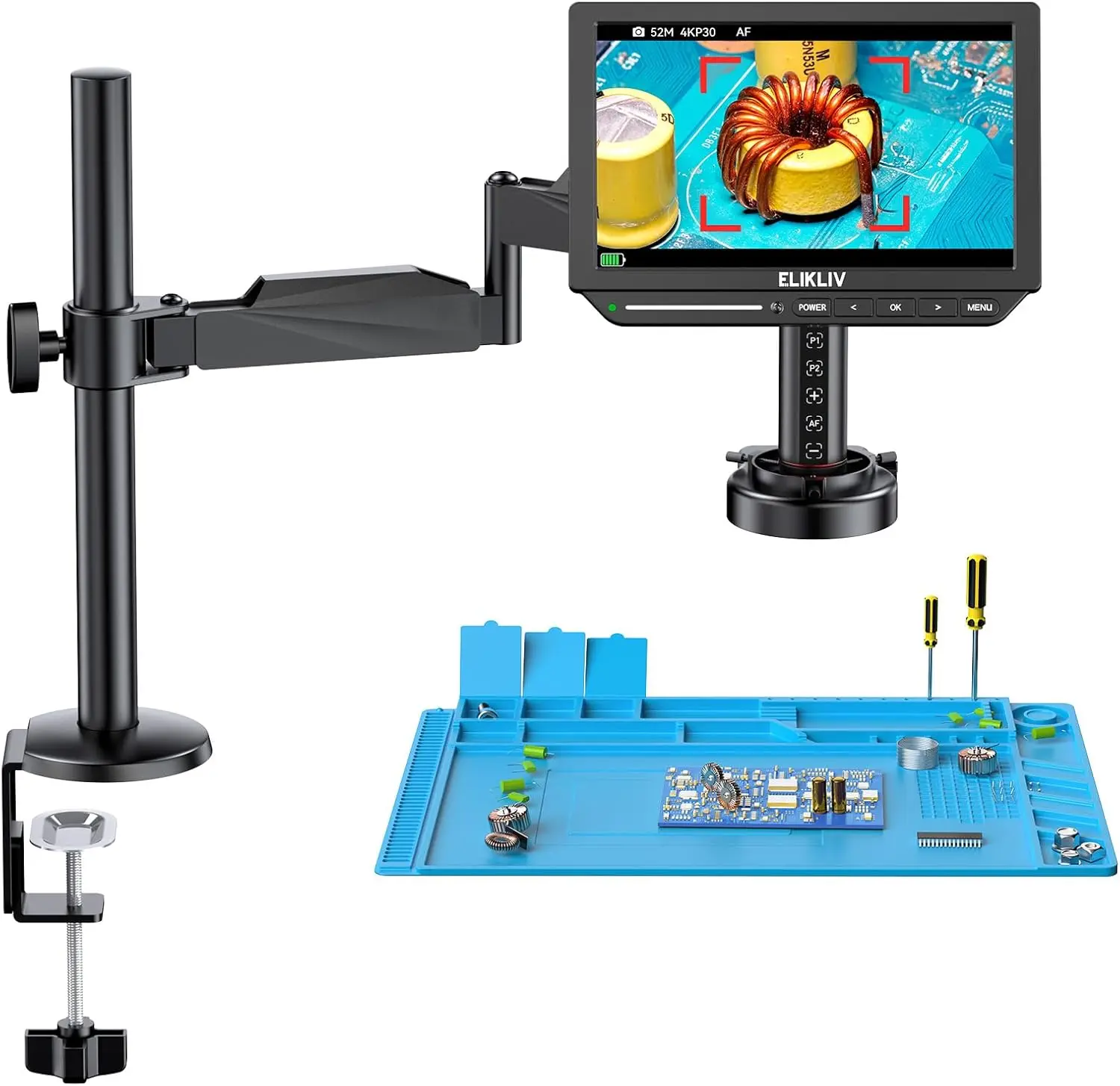 Autofocus 4K HDMI Digital Microscope Flex Arm Soldering Microscope 10 1 Coin Microscope with Ring Light 52MP LCD
Autofocus 4K HDMI Digital Microscope Flex Arm Soldering Microscope 10 1 Coin Microscope with Ring Light 52MP LCD