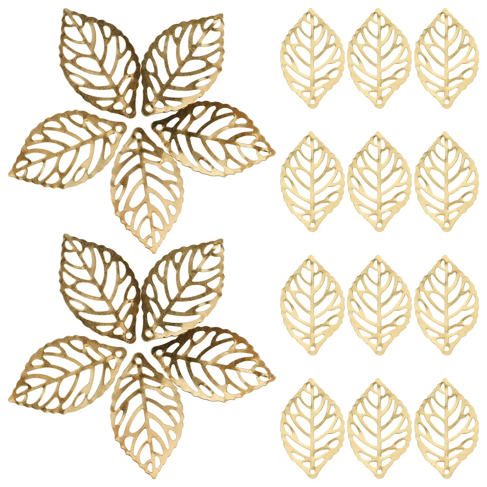 100 Pcs Hollow Pierced Tree Leaf Alloy 35x20mm Golden DIY Jewelry Making Supplies Fall Crafts Accessories Decor
100 Pcs Hollow Pierced Tree Leaf Alloy 35x20mm Golden DIY Jewelry Making Supplies Fall Crafts Accessories Decor