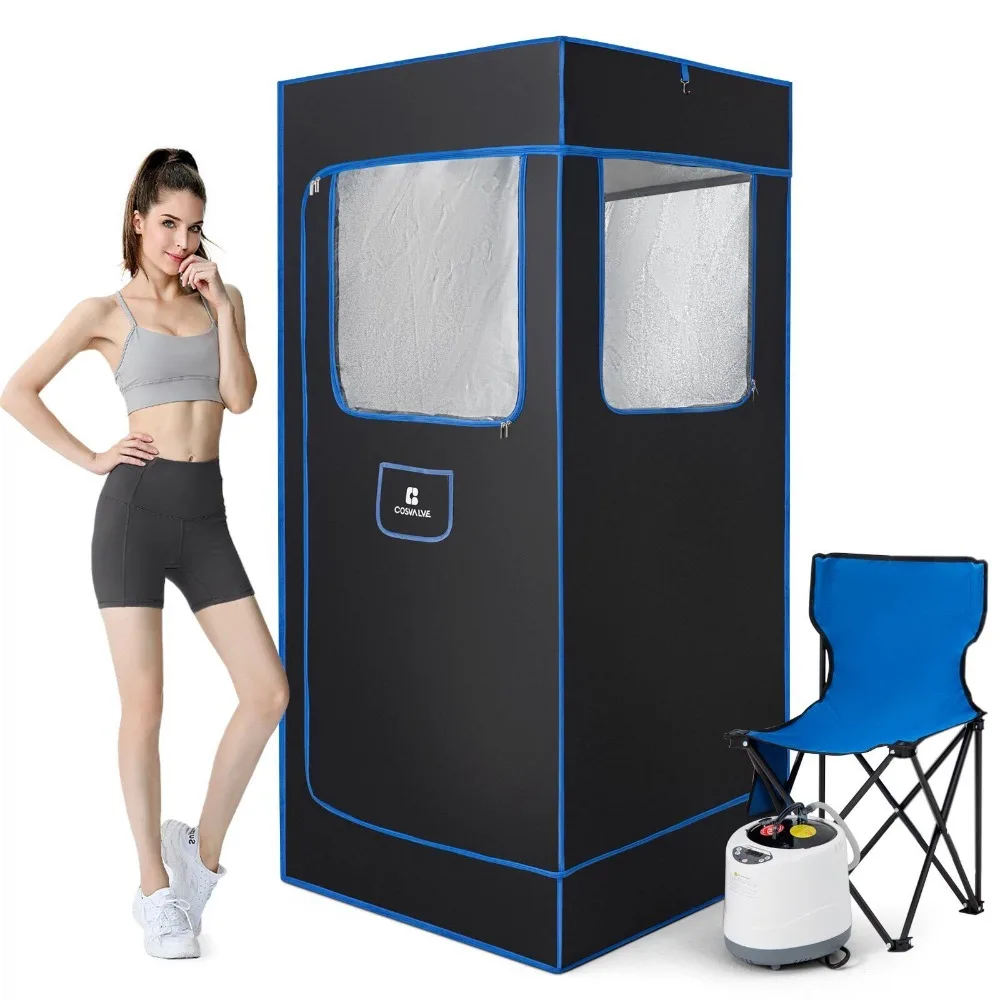 71"Portable 1500W 4L Full Size Steam Sauna 600D Canvas Personal Home Spa w/Chair
71"Portable 1500W 4L Full Size Steam Sauna 600D Canvas Personal Home Spa w/Chair