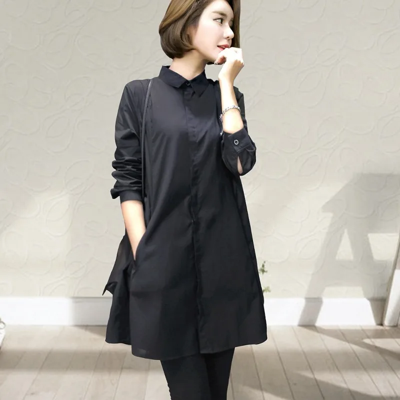 Женская рубашка с длинным рукавом больших размеров, однотонная, с дизайнерскими вставками, модная, осенняя, с воротником, на пуговицах, свободного кроя, из хлопка
Женская рубашка с длинным рукавом больших размеров, однотонная, с дизайнерскими вставками, модная, осенняя, с воротником, на пуговицах, свободного кроя, из хлопка