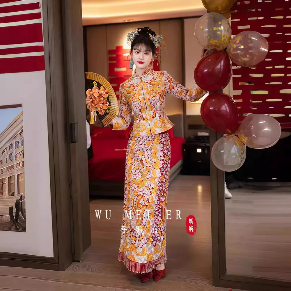 2024 New Xiuhe Bride Dress Heavy Industry Wedding Toast out of Court Emperor Female
2024 New Xiuhe Bride Dress Heavy Industry Wedding Toast out of Court Emperor Female