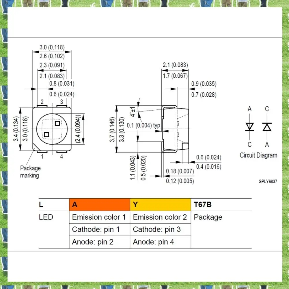 FTS 100PCS 3528 Amber+Yellow PLCC-4 Reverse Pole ,617Nm+587Nm , 50MA 2V 0.1W Bicolor SMD LED Lamps Light Beads LAYT67B
FTS 100PCS 3528 Amber+Yellow PLCC-4 Reverse Pole ,617Nm+587Nm , 50MA 2V 0.1W Bicolor SMD LED Lamps Light Beads LAYT67B
