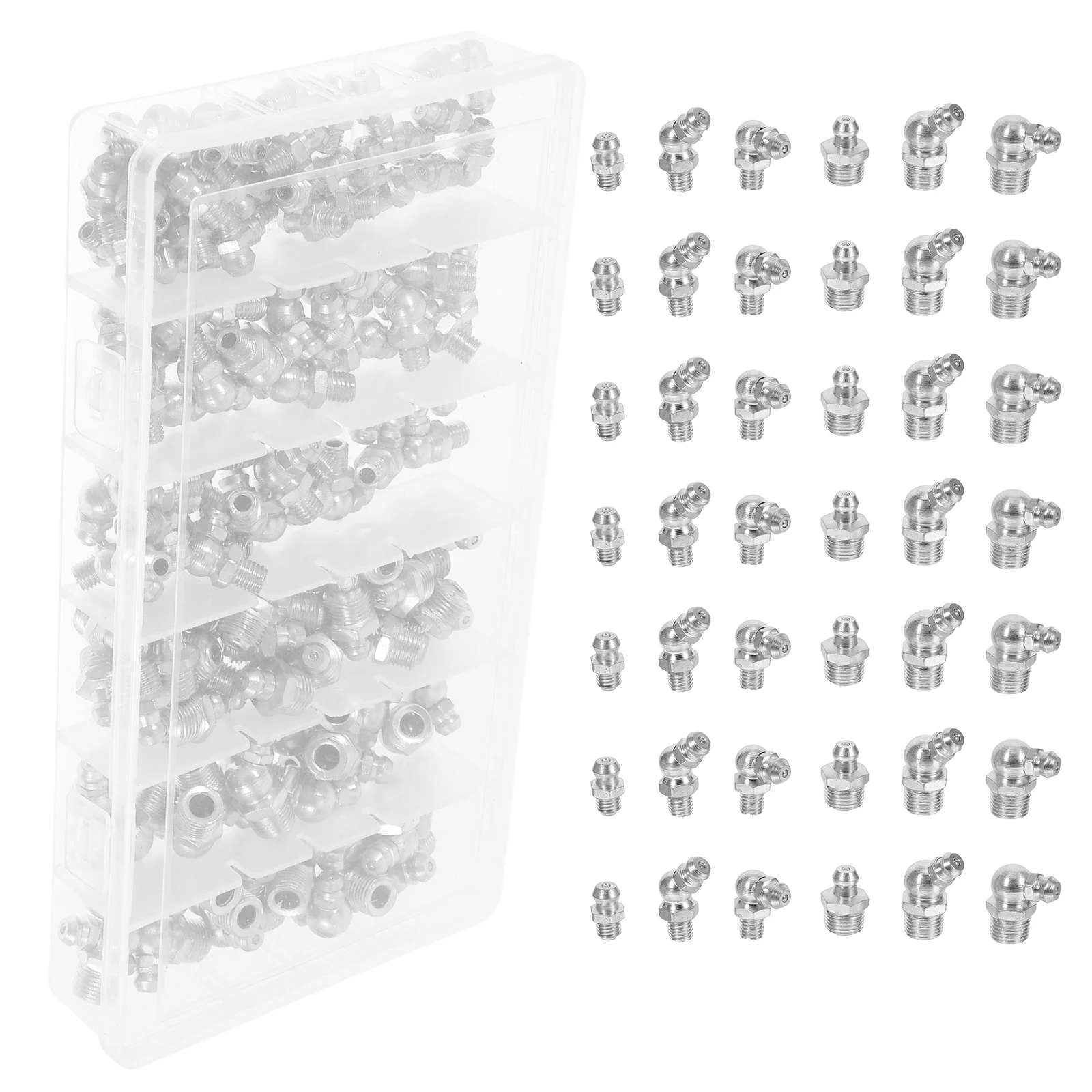 1 set Grease Fittings Kit High Carbon Steel 1/4-28 1/8-27 Metric Hydraulic Tools Automotive Marine Heavy Duty Galvanized
1 set Grease Fittings Kit High Carbon Steel 1/4-28 1/8-27 Metric Hydraulic Tools Automotive Marine Heavy Duty Galvanized