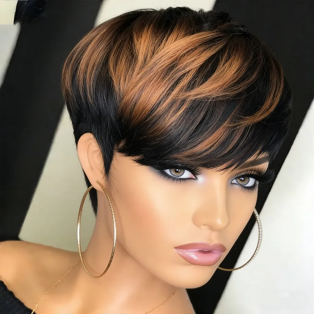 Короткий прямой парик-пикси из натуральных волос, 6 дюймов, машинной работы, цвет 1B30, плотность 150%, для женщин.
Короткий прямой парик-пикси из натуральных волос, 6 дюймов, машинной работы, цвет 1B30, плотность 150%, для женщин.