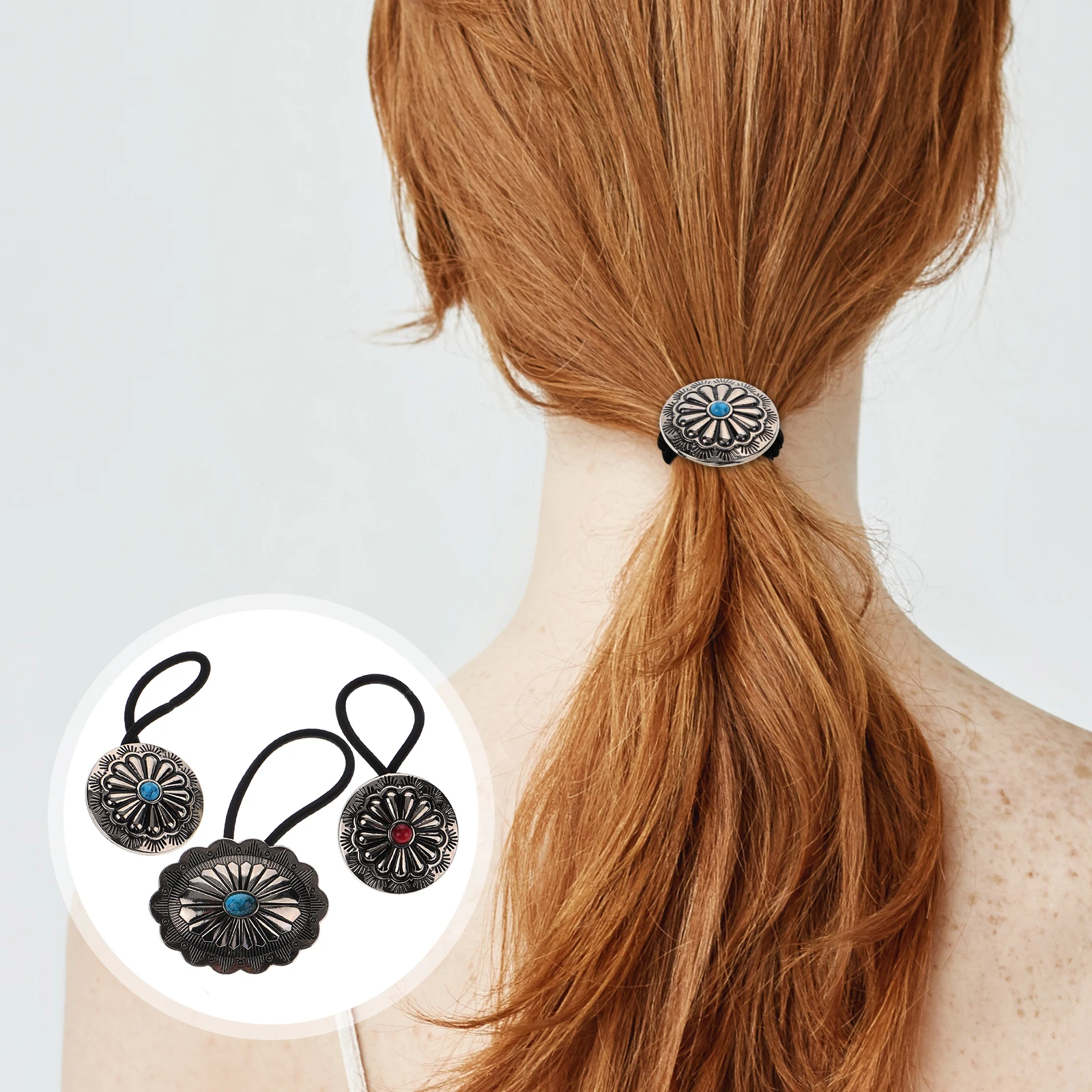 3 Pcs Hair Ties Retro Metal Ropes Elastic Ponytail Holders Accessories Ponytail Holders For Thick Hair for Girls Women Stylish
3 Pcs Hair Ties Retro Metal Ropes Elastic Ponytail Holders Accessories Ponytail Holders For Thick Hair for Girls Women Stylish