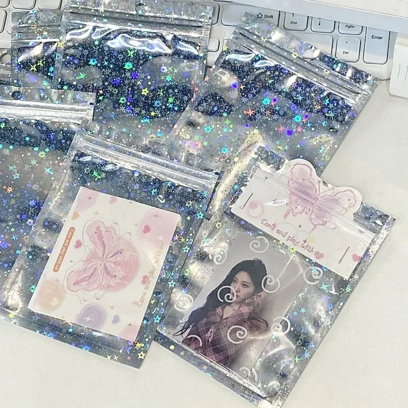 10Pcs/Set Shiny Star Laser Ziplock Bag Kpop 3 Inch Idol Photo Card Organizer Bags for Girls Jewelry ID Credit Cards Storage Bag 
10Pcs/Set Shiny Star Laser Ziplock Bag Kpop 3 Inch Idol Photo Card Organizer Bags for Girls Jewelry ID Credit Cards Storage Bag