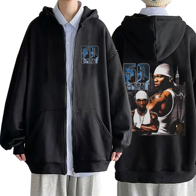 Hot Rapper 50 Cent Curtis Graphic Zip Up Hoodie Men Women Hip Hop Oversized Jacket Coat Male Fashion Casual Zipper Sweatshirt
Hot Rapper 50 Cent Curtis Graphic Zip Up Hoodie Men Women Hip Hop Oversized Jacket Coat Male Fashion Casual Zipper Sweatshirt