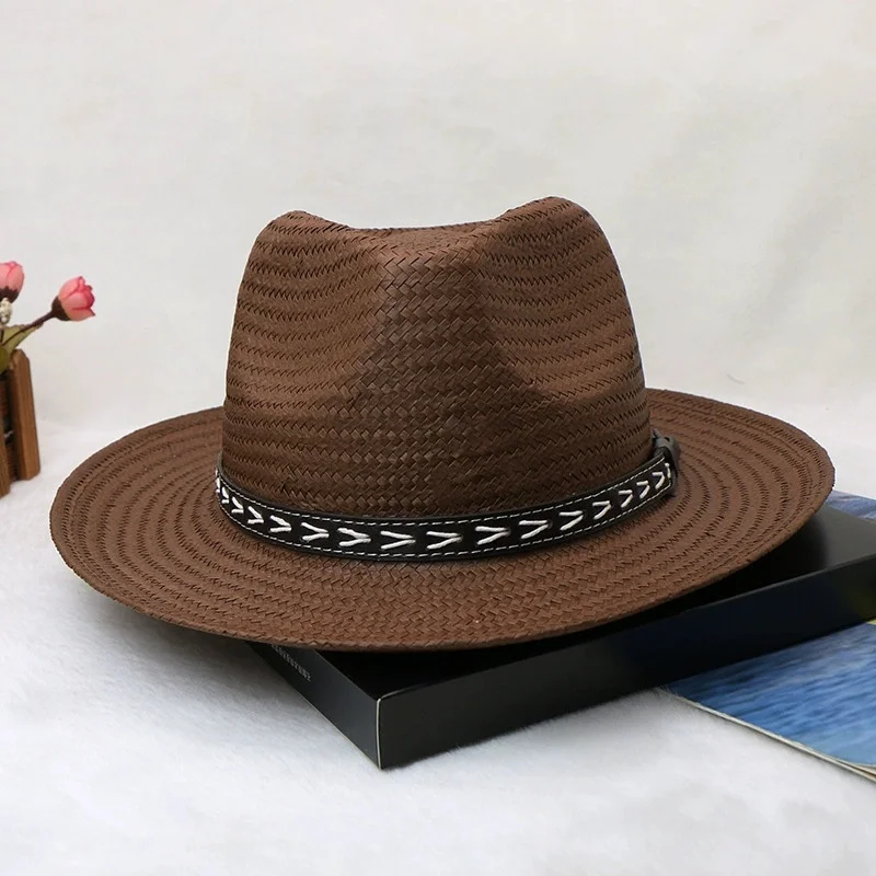 Men's and Women's Fashion Straw Hats, Hand-Woven Fedora Hats, Versatile Top Hats, Elegant Gentlemen's Cap, Western Cowboy Cap
Men's and Women's Fashion Straw Hats, Hand-Woven Fedora Hats, Versatile Top Hats, Elegant Gentlemen's Cap, Western Cowboy Cap