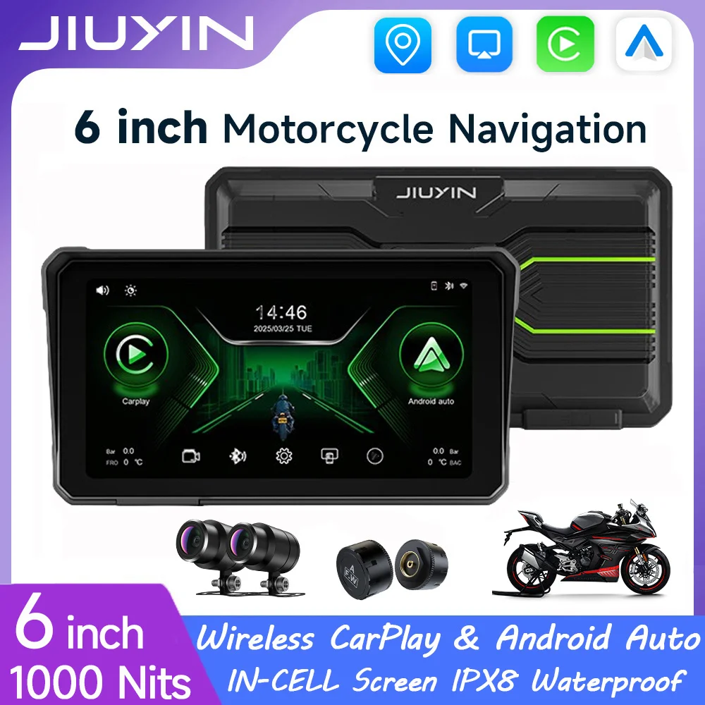 JIUYIN 6-дюймовый мотоцикл 2K DVR навигация GPS мультимедийный плеер беспроводной CarPlay Android Auto IPX8 водонепроницаемый экран рекордер
JIUYIN 6-дюймовый мотоцикл 2K DVR навигация GPS мультимедийный плеер беспроводной CarPlay Android Auto IPX8 водонепроницаемый экран рекордер
