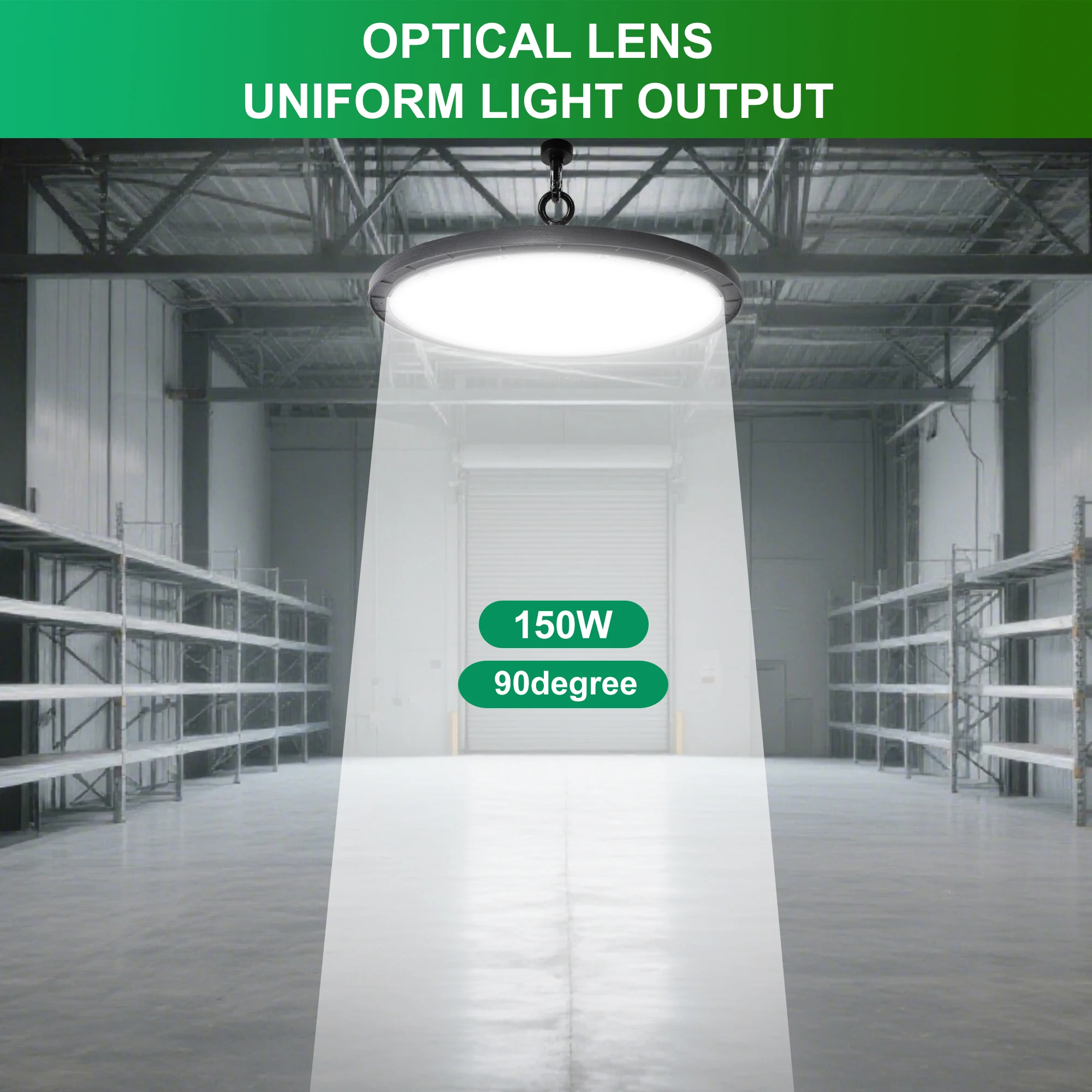 UFO high bay light LED 150W, 15750lm super bright commercial industrial lighting, energy saving highbay lights, heavy duty aluminum housing for warehouse, work shop, garage, supermarket, 5000K daylight white
UFO high bay light LED 150W, 15750lm super bright commercial industrial lighting, energy saving highbay lights, heavy duty aluminum housing for warehouse, work shop, garage, supermarket, 5000K daylight white