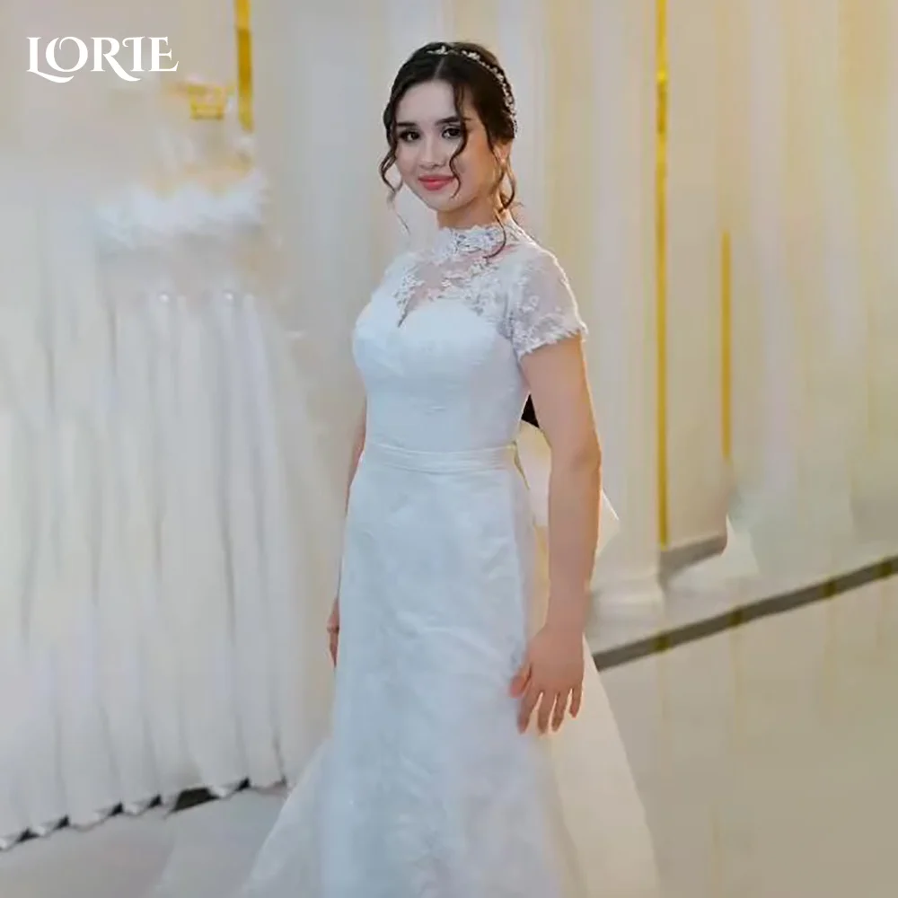 LORIE Bohemia Wedding Dresses Deep O-Neck 3D Flower Appliques Lace Short Sleeve Bridal Gowns Beach Boho Wedding Dress customized
LORIE Bohemia Wedding Dresses Deep O-Neck 3D Flower Appliques Lace Short Sleeve Bridal Gowns Beach Boho Wedding Dress customized