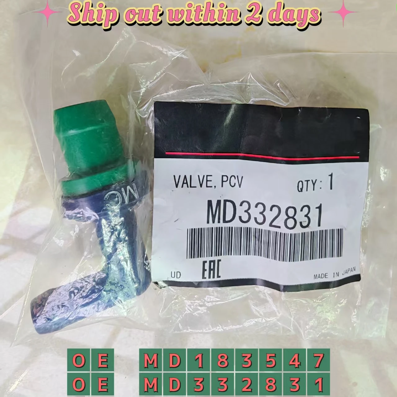 GENUINE PCV Valve For Mitsubishi OUTLANDER I IO TR4 L400 PAJERO MONTERO 2 1990-2004 L200 MD183547 MD332831
GENUINE PCV Valve For Mitsubishi OUTLANDER I IO TR4 L400 PAJERO MONTERO 2 1990-2004 L200 MD183547 MD332831