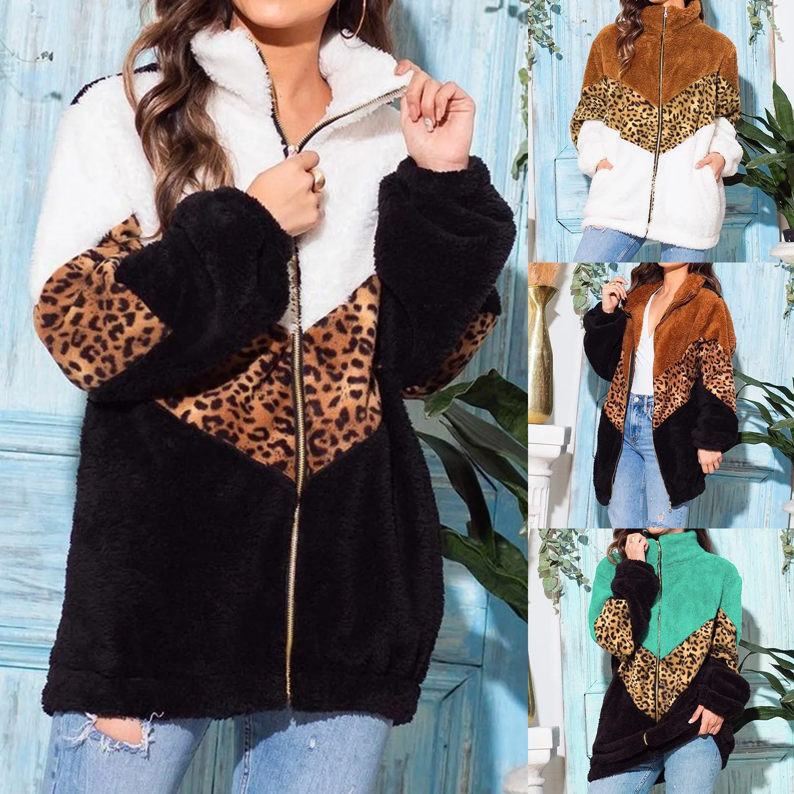 Women's Winter Casual Color Block Sweatshirt Zipper Hoodie Loose Blouse Warm Coat Women Coat Basic Jackets Korean Style
Women's Winter Casual Color Block Sweatshirt Zipper Hoodie Loose Blouse Warm Coat Women Coat Basic Jackets Korean Style