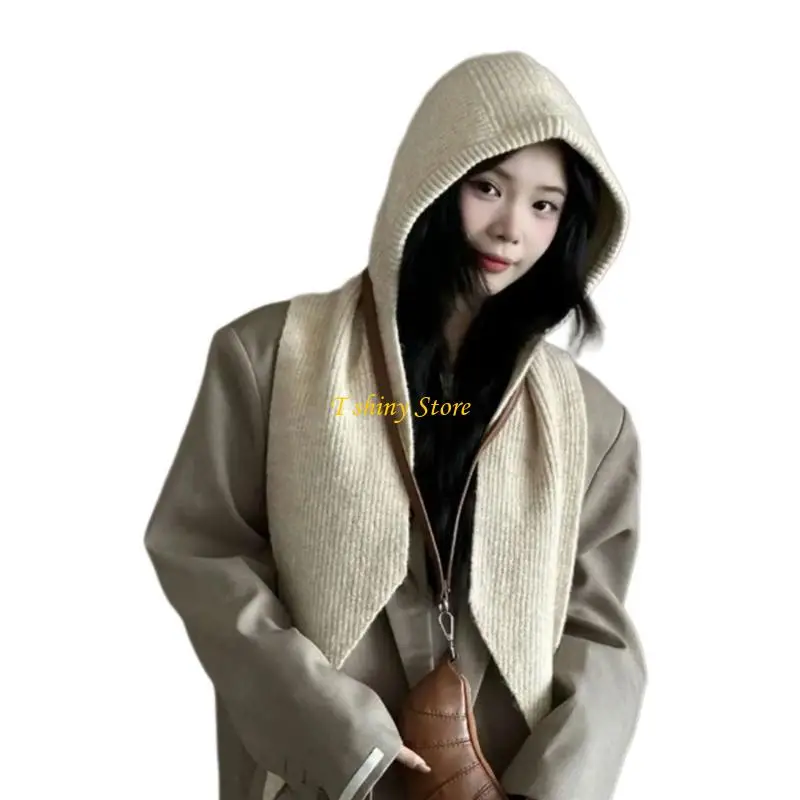 N58F Простая шапка с шейным шарфом для всех возрастов, универсальная пуловерная шапка, зимняя теплая шапка с ушками
N58F Простая шапка с шейным шарфом для всех возрастов, универсальная пуловерная шапка, зимняя теплая шапка с ушками