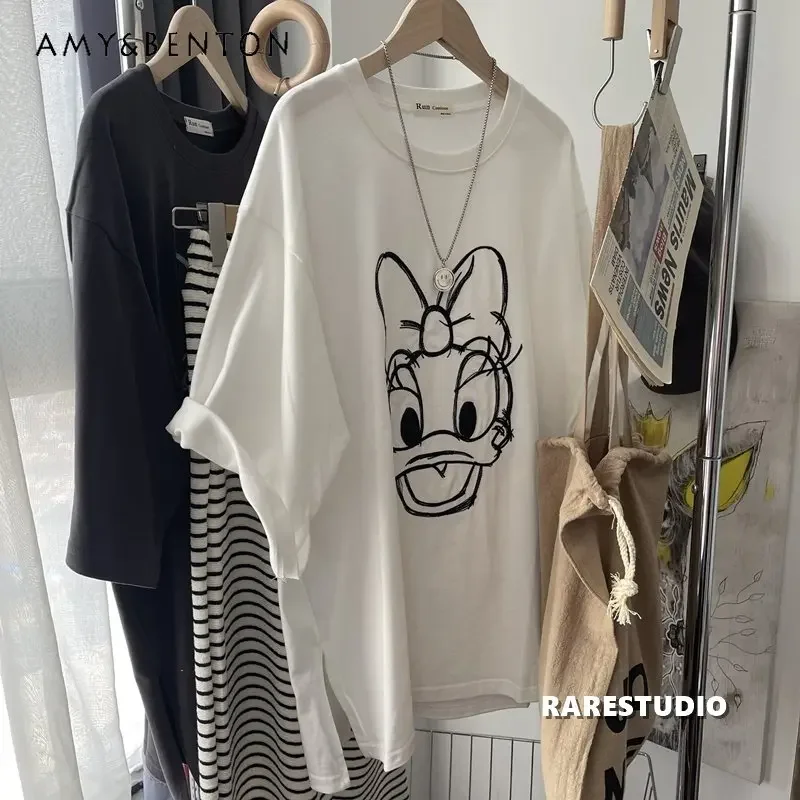 Embroidery Cartoon Pullovers Large Korean Half Sleeve Tees Versatile Casual Kawaii T-Shirts Top Clothes Graphic Tshirt
Embroidery Cartoon Pullovers Large Korean Half Sleeve Tees Versatile Casual Kawaii T-Shirts Top Clothes Graphic Tshirt