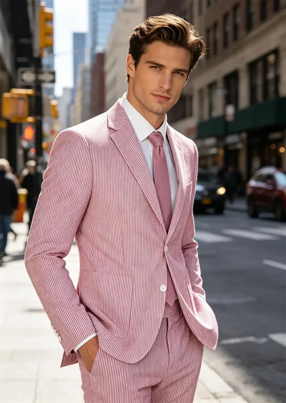 Only Men's Seersucker Jacket 1PCS Casual Business Blazer Elegant Formal Coat Party Gentleman Fashion Groom Wedding Tuxedos
Only Men's Seersucker Jacket 1PCS Casual Business Blazer Elegant Formal Coat Party Gentleman Fashion Groom Wedding Tuxedos