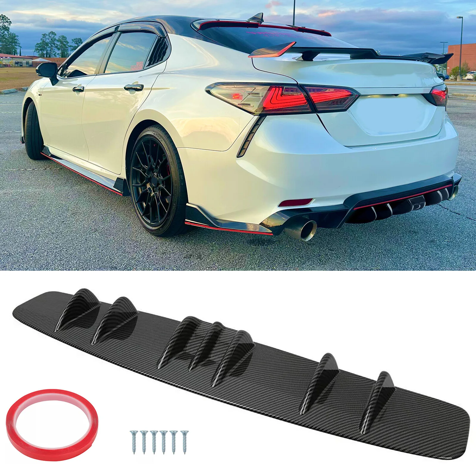 Corolla Rear Diffuser 7 Fins Bumper Lip Splitter Spoiler Wing For Toyota Camry
Corolla Rear Diffuser 7 Fins Bumper Lip Splitter Spoiler Wing For Toyota Camry