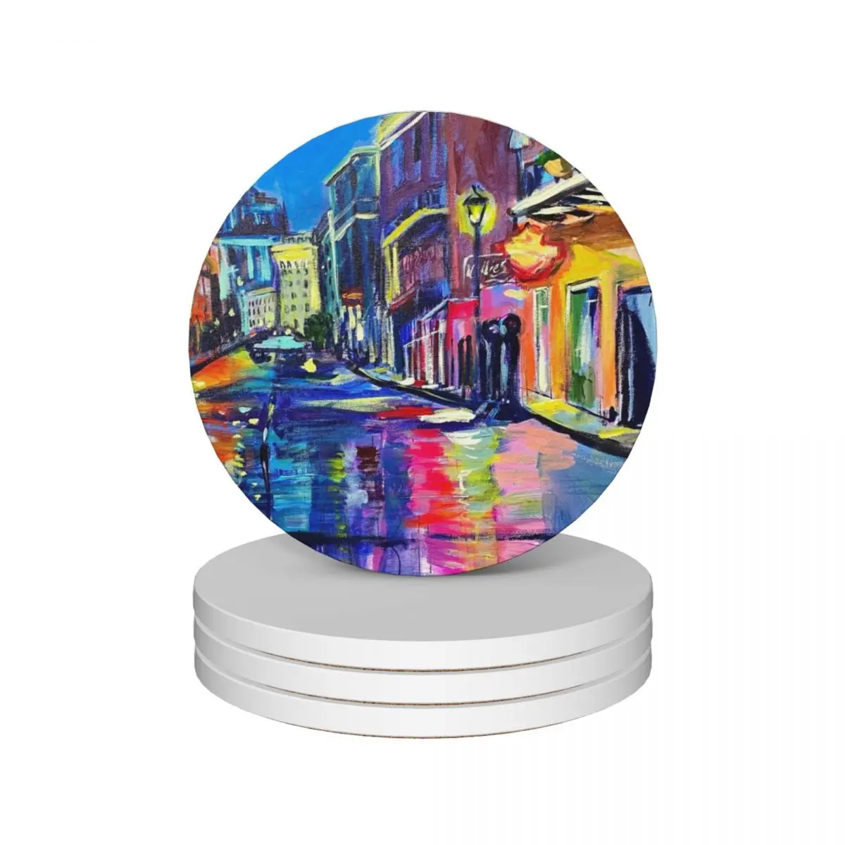 Bourbon Street, New Orleans painting Ceramic Coasters (Set of 4) tea cup holder set for drinks Coasters
Bourbon Street, New Orleans painting Ceramic Coasters (Set of 4) tea cup holder set for drinks Coasters