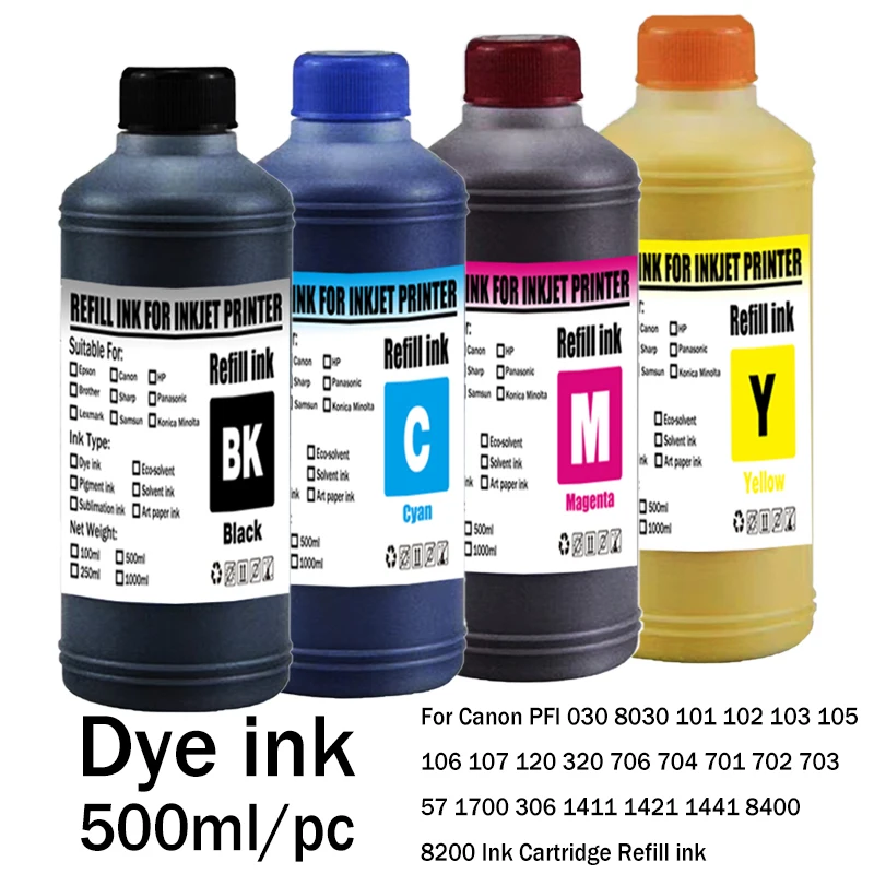 Набор для заправки чернилами Canon Dye Ink 500 мл для картриджей Canon PFI 030, 101, 102, 103, 105, 106, 107, 120, 320, 706, 704, 701, 702, 703, 57, 1700
Набор для заправки чернилами Canon Dye Ink 500 мл для картриджей Canon PFI 030, 101, 102, 103, 105, 106, 107, 120, 320, 706, 704, 701, 702, 703, 57, 1700