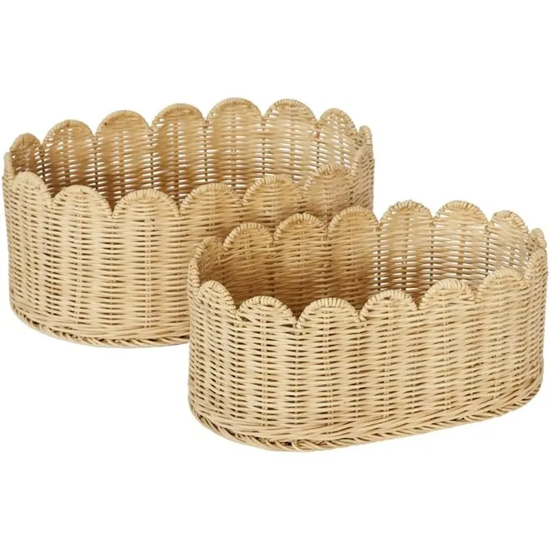 ABFU-Household Large Capacity Weave Storage Baskets 2Pcs, Clothing And Miscellaneous Storage Box, Desktop Snacks Container
ABFU-Household Large Capacity Weave Storage Baskets 2Pcs, Clothing And Miscellaneous Storage Box, Desktop Snacks Container