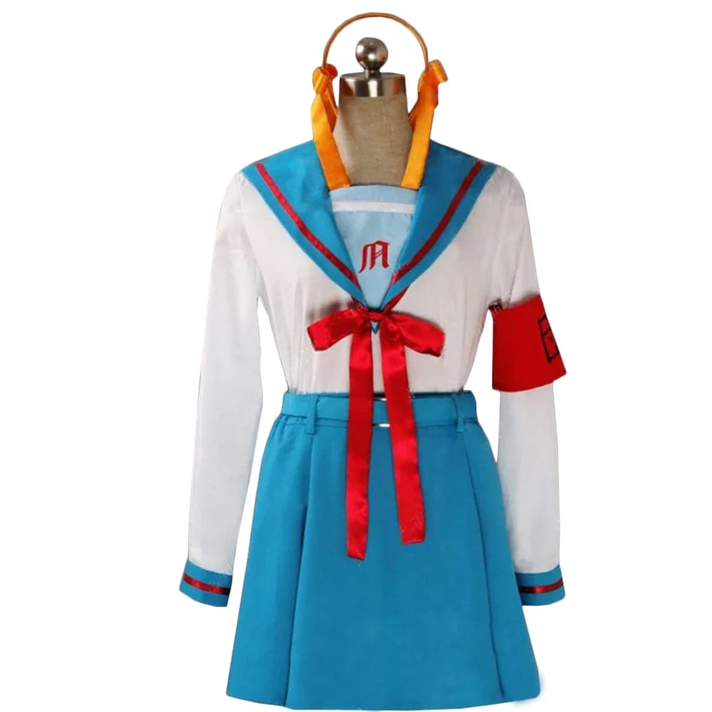 Suzumiya Haruhi Cosplay Costume School Girl Uniform Sailor Outfit Dress Full Set Suit Customized
Suzumiya Haruhi Cosplay Costume School Girl Uniform Sailor Outfit Dress Full Set Suit Customized