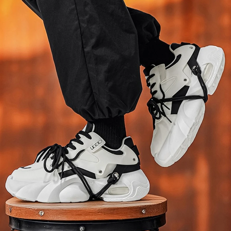 Men's Sports Shoes Fashionable Glossy Color-matched Street Trend Brand Design Thick Sole Flat Heel Lace-up Casual Shoes
Men's Sports Shoes Fashionable Glossy Color-matched Street Trend Brand Design Thick Sole Flat Heel Lace-up Casual Shoes