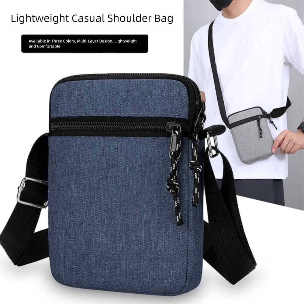 Fashion Oxford Cloth Shoulder Bag Solid Color Adjustable Mobile Phone Bag Multiple Compartments Crossbody Bag for Men
Fashion Oxford Cloth Shoulder Bag Solid Color Adjustable Mobile Phone Bag Multiple Compartments Crossbody Bag for Men