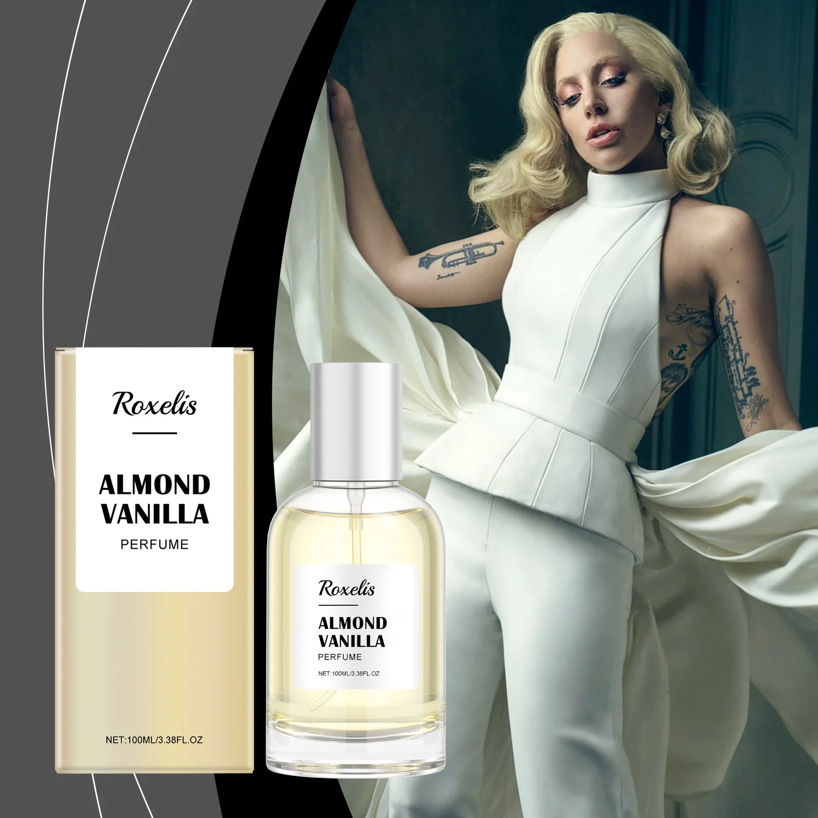 Vanilla Charm Perfume, Almond Vanilla Elegant Fragrance Sweet Fresh Fragrance Lasting Elegant Charm Perfume Deodorant for Women
Vanilla Charm Perfume, Almond Vanilla Elegant Fragrance Sweet Fresh Fragrance Lasting Elegant Charm Perfume Deodorant for Women