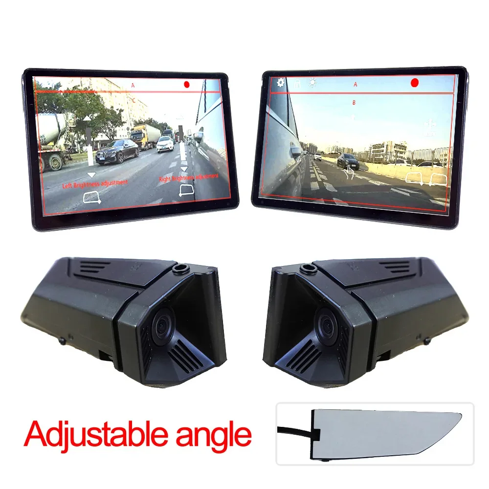 Newest 5.89 Inch IPS Screen Digital Side View Mirror Camera Pro System With Dual Lens Night Vision Loop Recording BSD Function