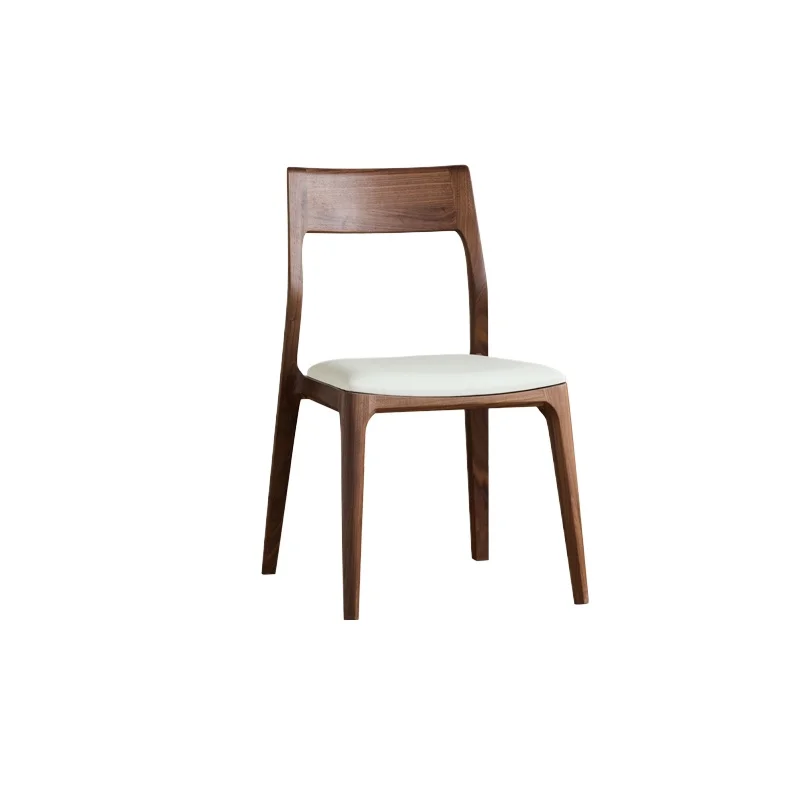 North American black walnut dining chair solid wood modern simple back soft bag chair furniture dining table chair
North American black walnut dining chair solid wood modern simple back soft bag chair furniture dining table chair