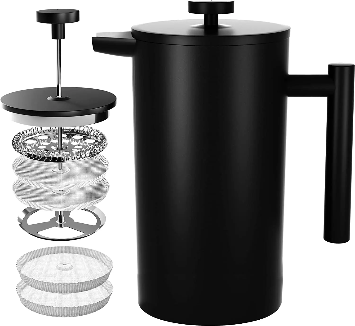 Kingze Coffee Tools 350ml 800ml 1000ml Stainless Steel Double Wall Portable Coffee Maker Insulated French Press Pot
Kingze Coffee Tools 350ml 800ml 1000ml Stainless Steel Double Wall Portable Coffee Maker Insulated French Press Pot